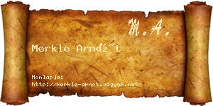Merkle Arnót névjegykártya